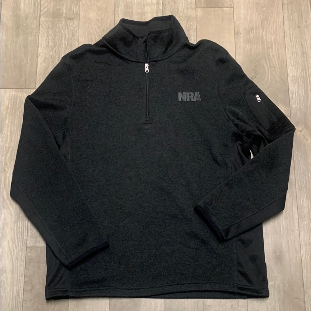 NRA National‎ Ruffle Association Fleece Quarter Zip Lightweight Jacket Pullover